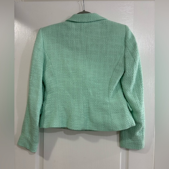 Zara Mint Green Textured Blazer, Jacket, Crop, Medium, NWT - Picture 3 of 6